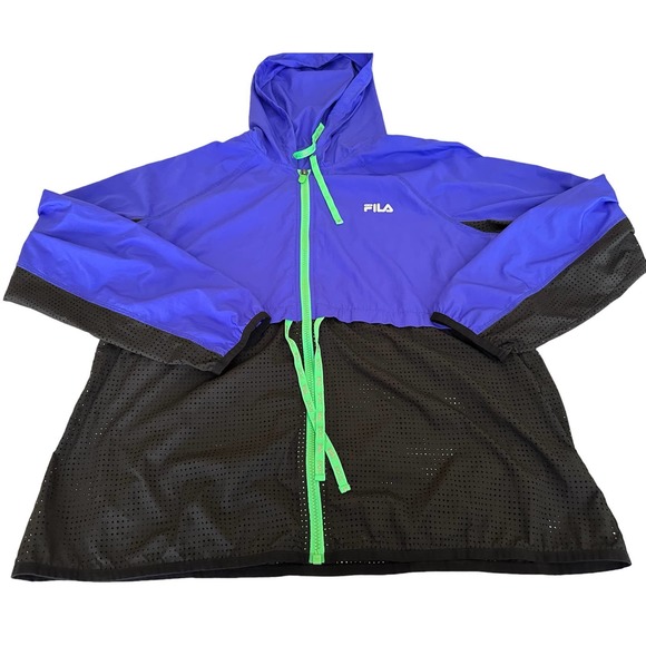 Fila Jackets & Blazers - Women XL Fila stylish windbreaker running jacket loose travel lightweight mesh